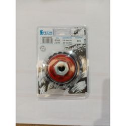TAZA TRENZADA F-25 D65/M14/0.50 ACERO BLISTER