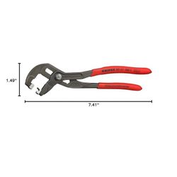 TENAZA PARA ABRAZADERAS CLICK KNIPEX 180MM MANGOS PVC