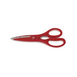 TIJERA COCINA. INOX Y ABS - ROJO / 8½" - 22 CM. BLISTER 1 UD.