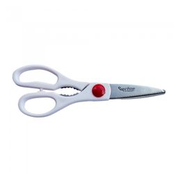 TIJERA COCINA MANGO ABS 20 CM. BLANCA