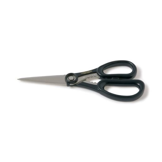 TIJERA MICRODENTADA . INOX - AZUL / 8" - 20 CM