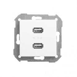 TOMA 2 CARGADOR USB 2.1A BLANCO S82