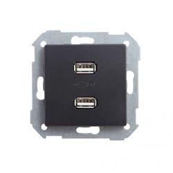 TOMA 2 CARGADOR USB 2.1A GRAFITO S82
