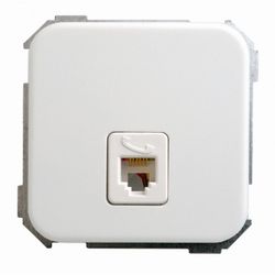 TOMA TELEFONO RJ-12 BLANCO