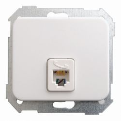TOMA TELEFONO RJ-12 BLANCO