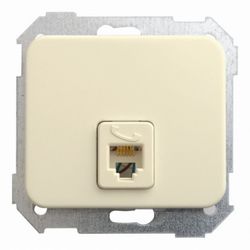 TOMA TELEFONO RJ-12 MARFIL