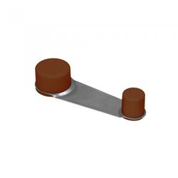 TOPE PUERTA RETENEDOR METALICO MARRON
