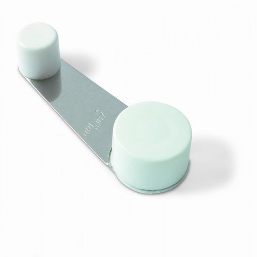 TOPE RETENEDOR GIRATORIO ADHESIVO Y TORNILLO BLANCO
