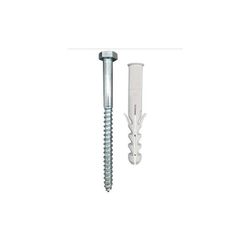 TORNILLO ZINCADO M-10X140 DIN571 Y TACO NYLON 14X100