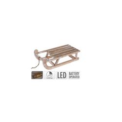 TRINEO MADERA CON LUCES LED 50X24X16,5CM