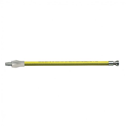 TUBO GAS INOX C/VALVULA SEGURIDAD 1M.
