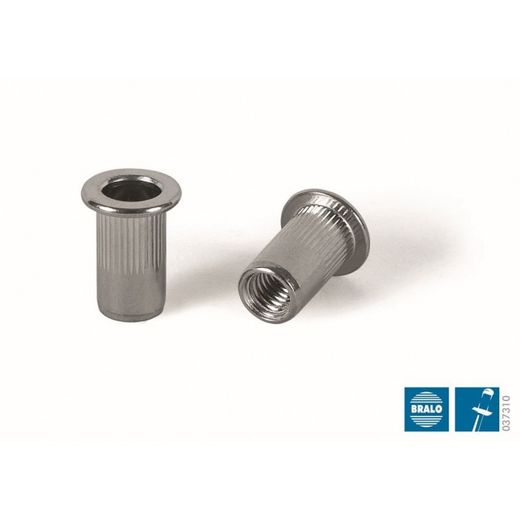 TUERCA M-8 RANURADA ANCHA INOX 0.5-E-3.0 (100U)