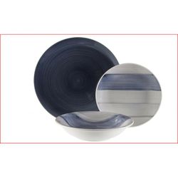 VAJILLA 18 PZAS. GRES LEANNE AZUL