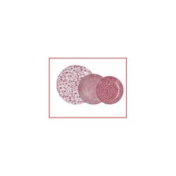 VAJILLA PORCELANA 12 PZAS.AQUILEA ROSA B