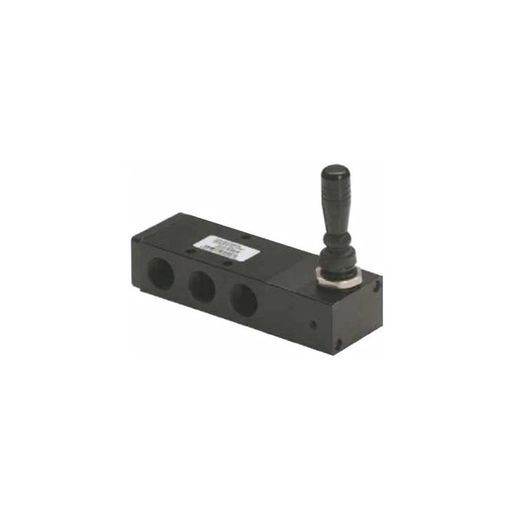 VALVULA CON ACC.PALANCA 5/3 CENTRO CERRADO BI 1/8" BSP TALLA B