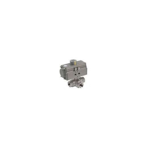 VALVULA ESFERA 2 PCS. ROSCA A-316 1/4" - ACTUADORES NEUMATICOS SIMPLE EFECTO