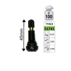 VALVULA PARA LLANTAS TR413 45MM
