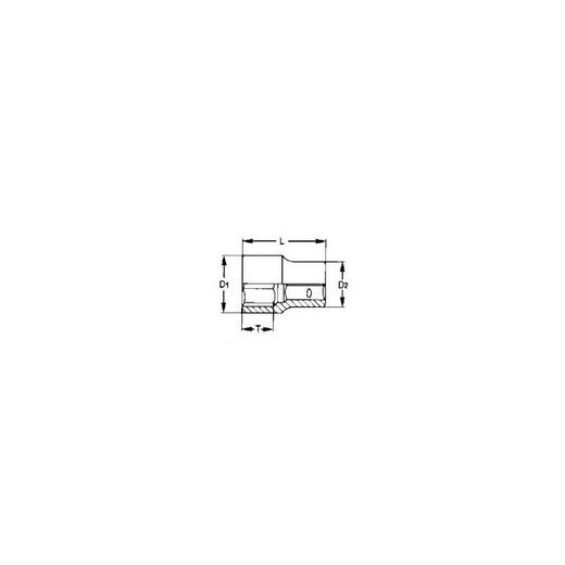 VASO 1/2" BIHEX 11MM M120511-C