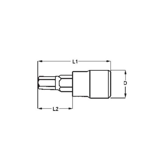 VASO 1/2" HEX CON PUNTA 10MM EXTRA LARGA M122510L-C