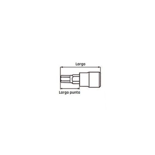 VASO 1/2" TORX CON PUNTA TPX27 M121227-C