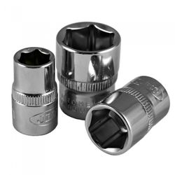 VASO CORTO HEX 3/8" DE 14MM CROMADO