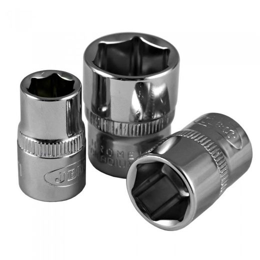 VASO CORTO HEX 3/8" DE 14MM CROMADO