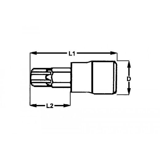 VASO PUNTA TORX20 1/4" M141220T-C