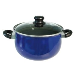 Velta home 20516 | olla | ø24 - h 15,7 cm | acero | azul