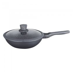 WOK ALUMINIO FUNDIDO PIEDRA PREMIUM 28 CM.